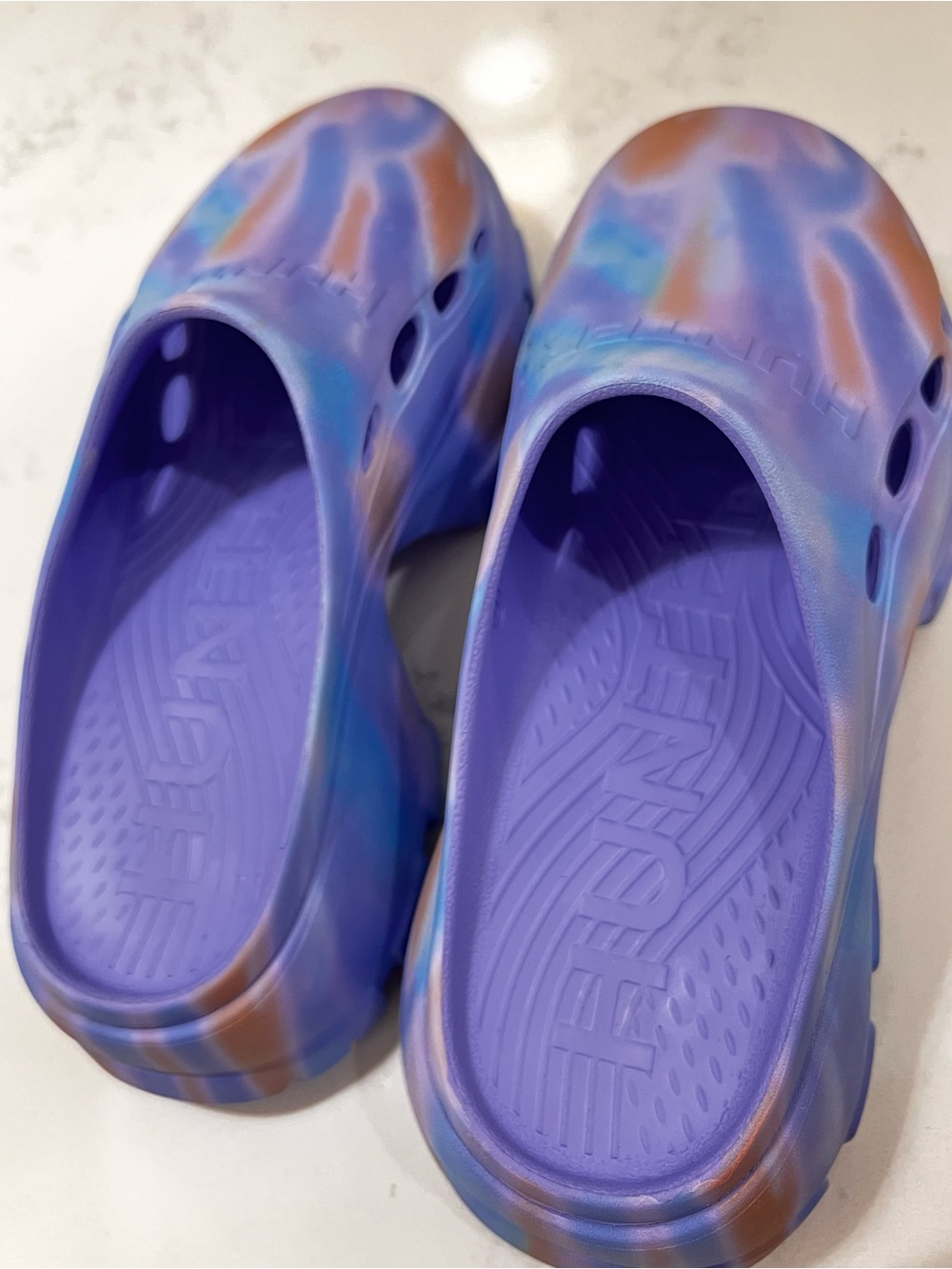 Hunter Purple Tie-Dye EVA Clog Mules - Picture 5 of 9